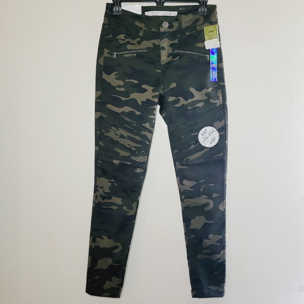 Tinseltown Camouflage Pants Womens  Streetwear Size 5 Army Fatigue Casual Grunge